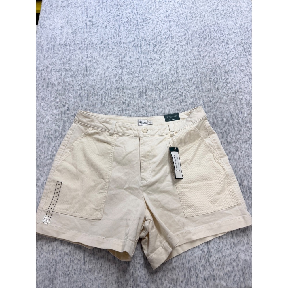 Alpine Design Womens Utility Shorts Cream Corduroy Pocket Twill Size 12‎ NEW